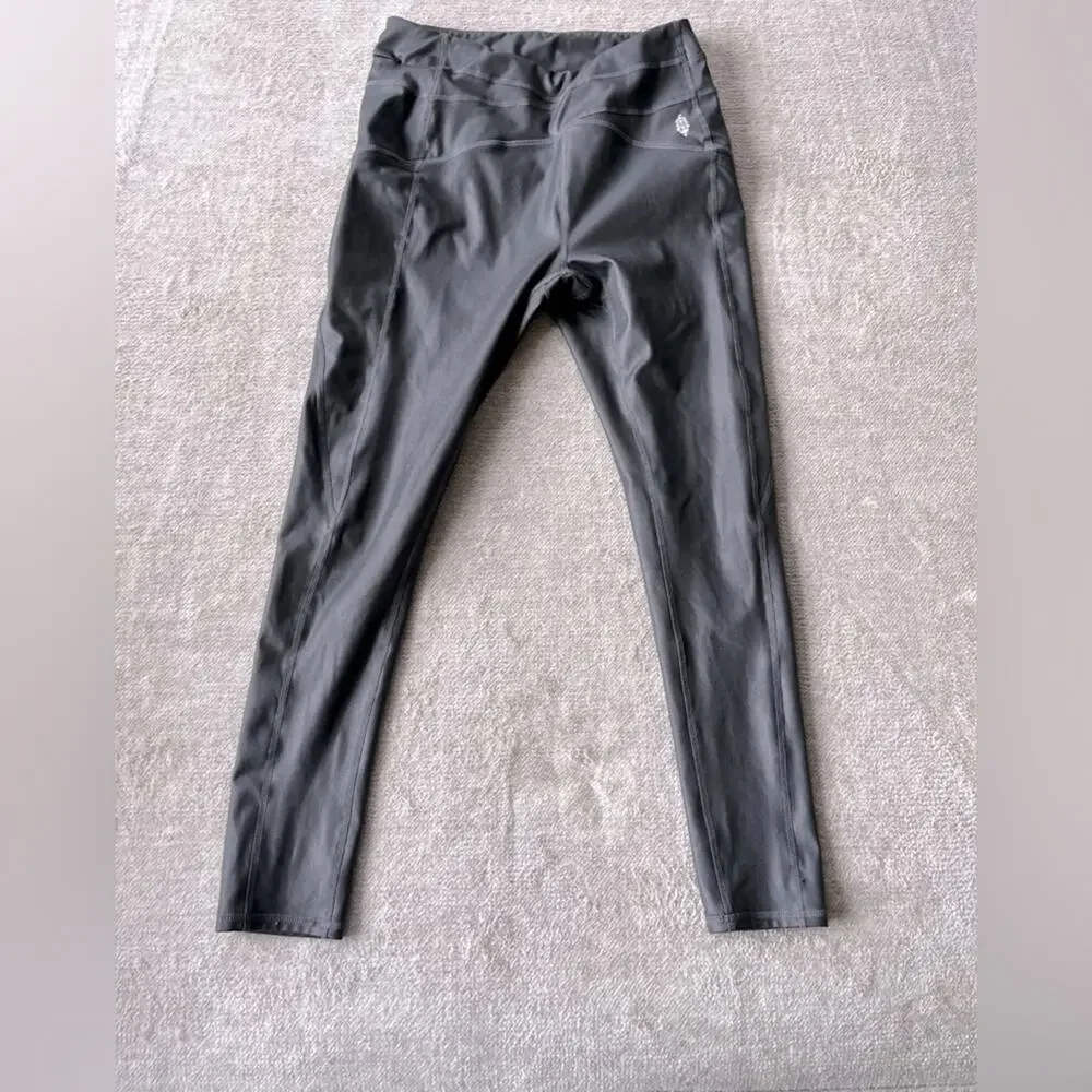 Metallic Grey Free People Movement Leggings Size S